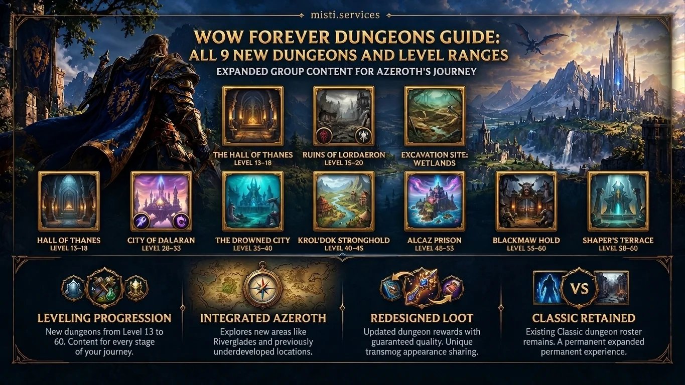 WoW Forever Dungeons Guide: All 9 New Dungeons